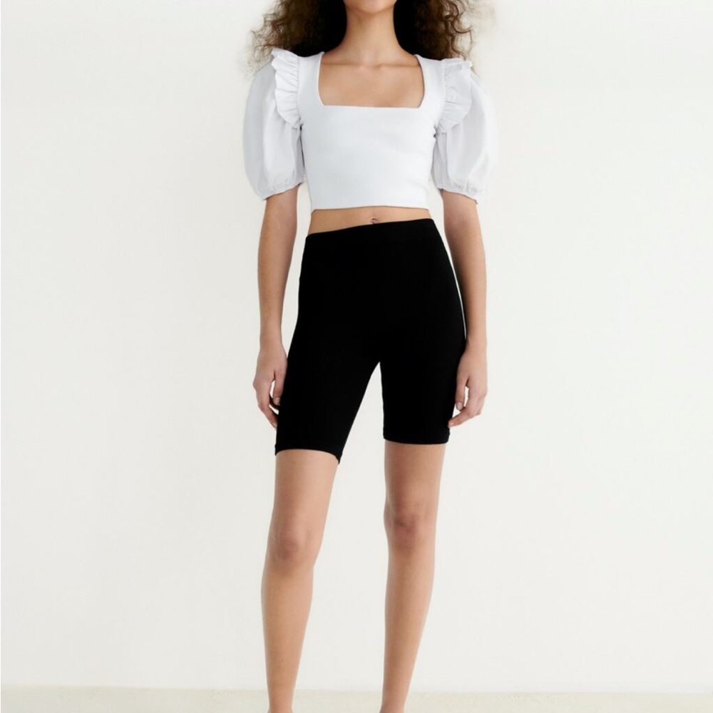 ZARA Rib Balloons top - Picture 2 of 5